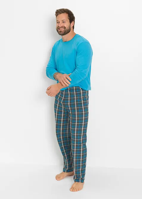 Pigiama a maniche lunghe in puro cotone, bonprix