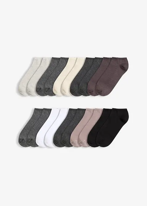 Calzini per sneakers con cotone biologico (pacco da 20 paia), bonprix