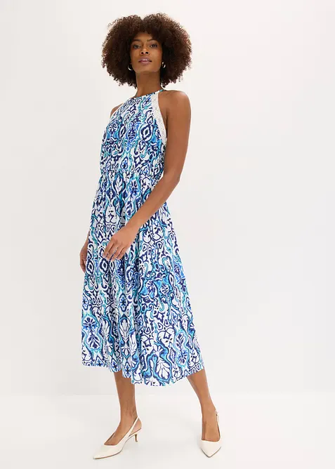 Abito midi con pizzo, bonprix