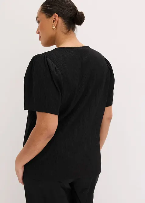 Maglia in cr&ecirc;pe operato, bonprix