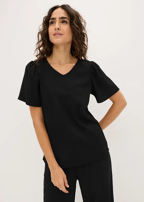Maglia in cr&ecirc;pe operato, bonprix