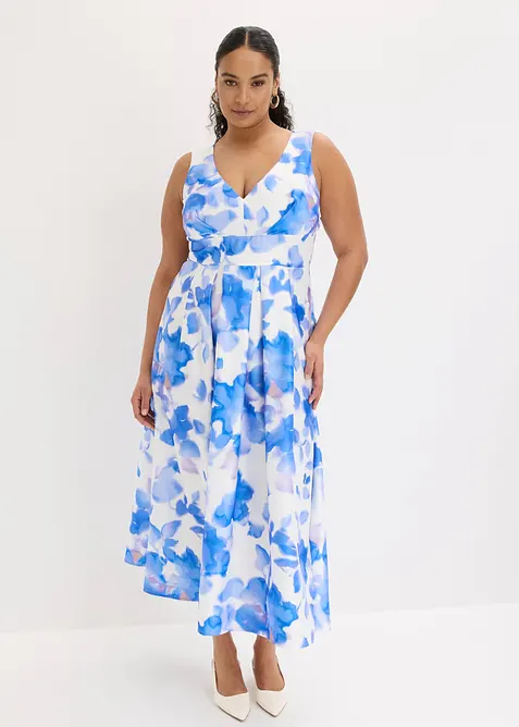 Abito lungo in satin lucido, bonprix