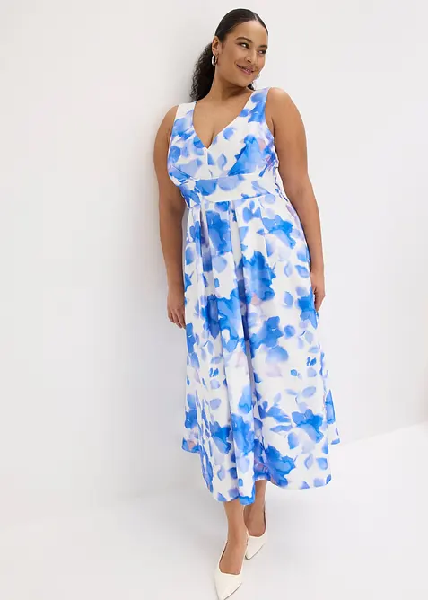 Abito lungo in satin lucido, bonprix