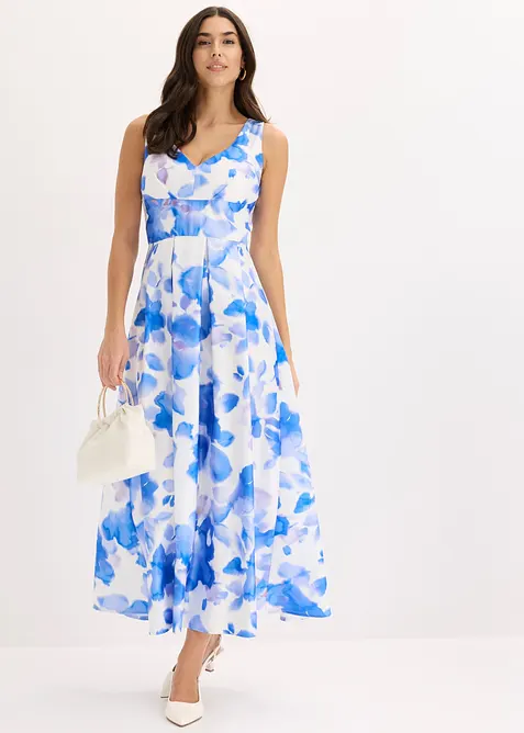 Abito lungo in satin lucido, bonprix