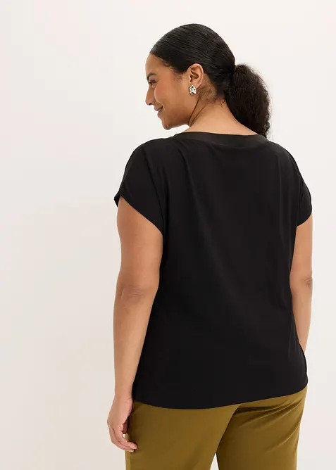 Maglia con dettaglio in satin, bonprix