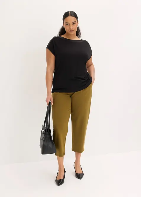 Maglia con dettaglio in satin, bonprix
