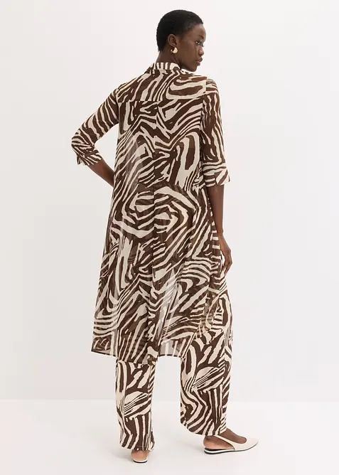Camicia lunga in chiffon, bonprix