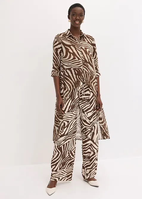 Camicia lunga in chiffon, bonprix
