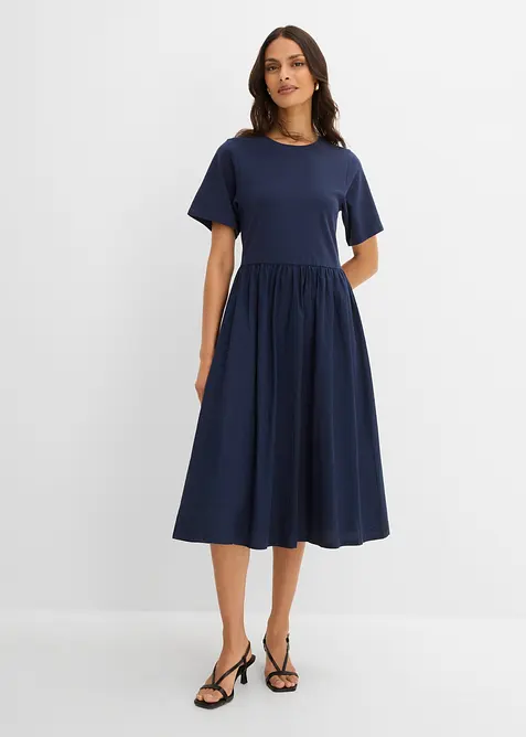 Abito midi in puro cotone, bonprix