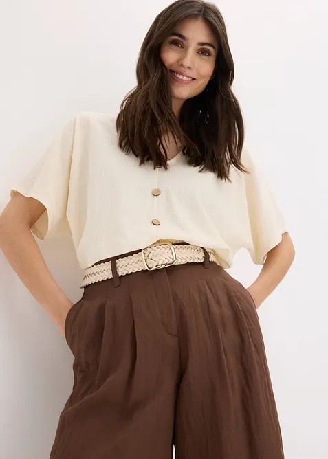 Cintura intrecciata con fibbia rettangolare, bonprix