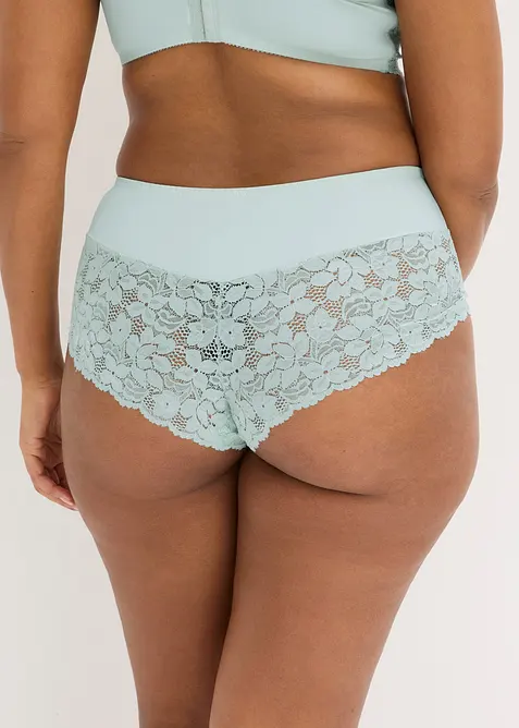 Culotte a vita alta con pizzo, bonprix
