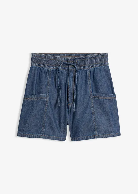 Shorts in jeans con comodo elastico, vita alta, bonprix