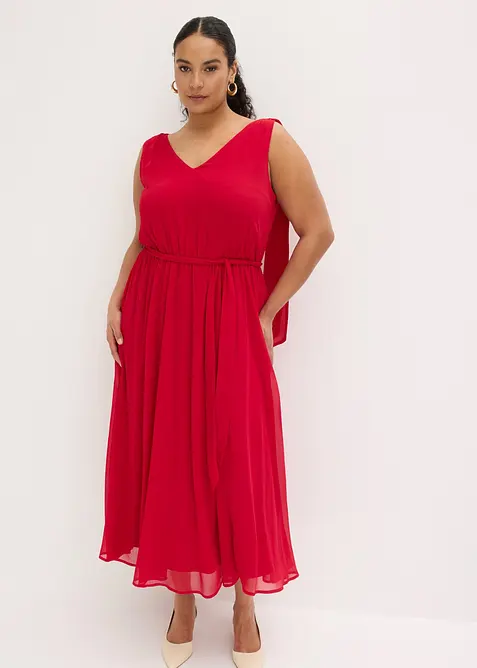 Abito in chiffon con fiocchi, bonprix