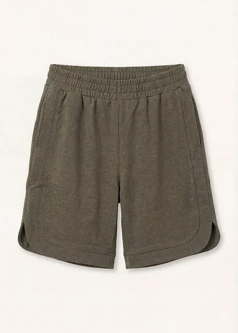 Shorts ampi in felpa di misto cotone, bonprix