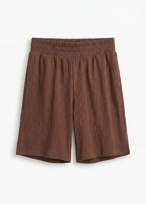 Shorts con elastico in vita in cr&ecirc;pe stropicciato, bonprix