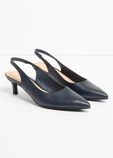 D&eacute;collet&eacute; slingback con tacco sottile, bonprix