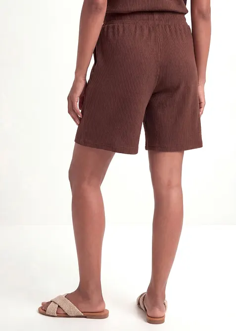 Shorts con elastico in vita in cr&ecirc;pe stropicciato, bonprix