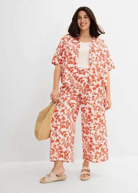 Pantaloni culotte in misto viscosa fluido, bonprix