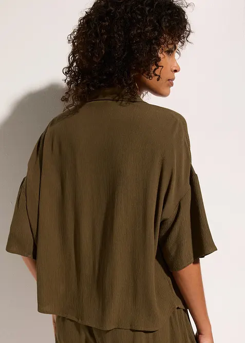 Blusa corta da mare in viscosa fluida, bonprix