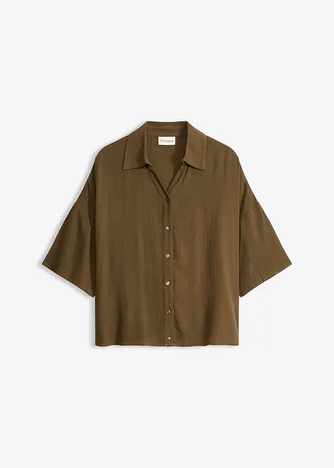 Blusa corta da mare in viscosa fluida, bonprix