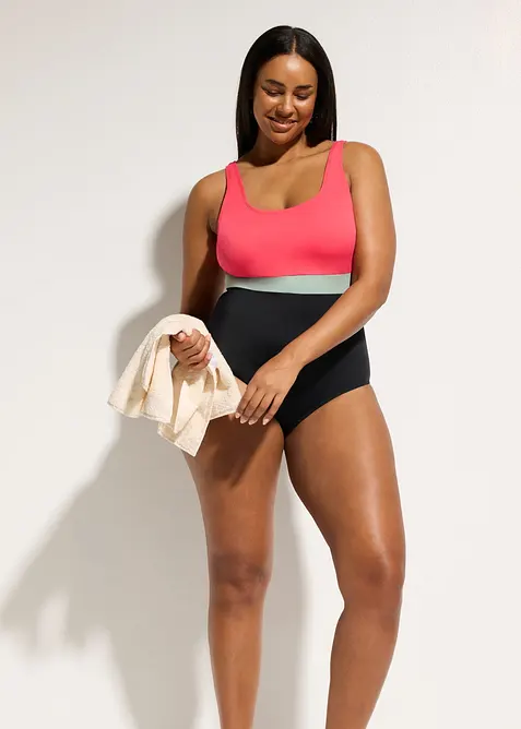 Costume intero ad asciugatura rapida in color block, bonprix