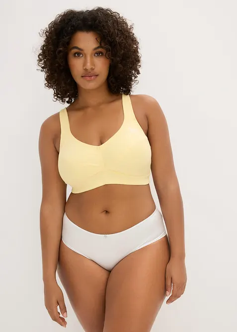 Reggiseno senza ferretto  con cotone biologico (pacco da 2), bonprix