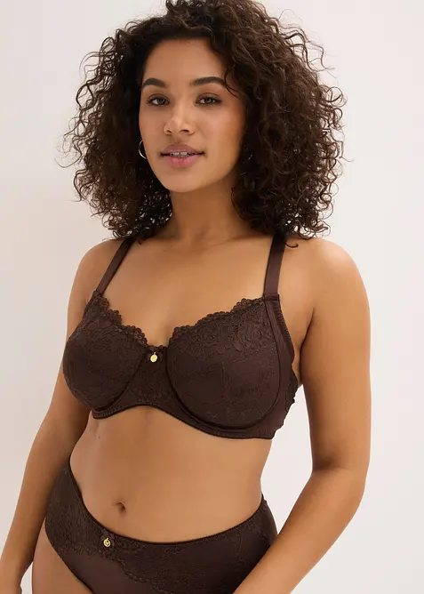 Reggiseno con ferretto ed effetto lucido, bonprix