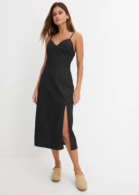 Abito di jeans con spacco, bonprix