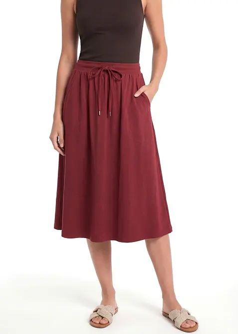 Gonna in jersey di misto cotone, bonprix