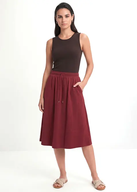 Gonna in jersey di misto cotone, bonprix
