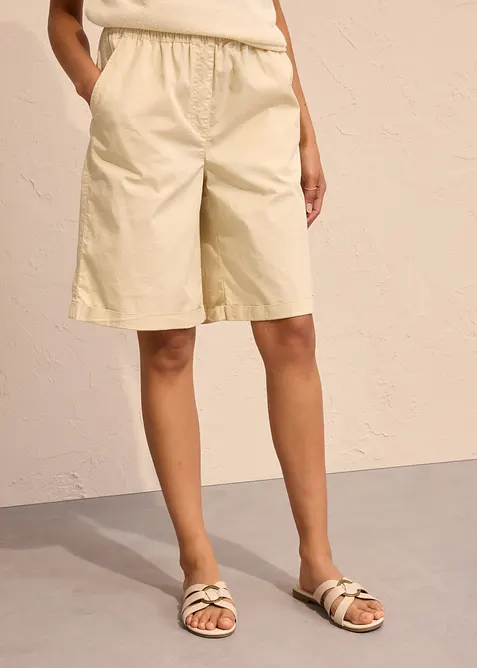 Bermuda in misto cotone paper touch, bonprix