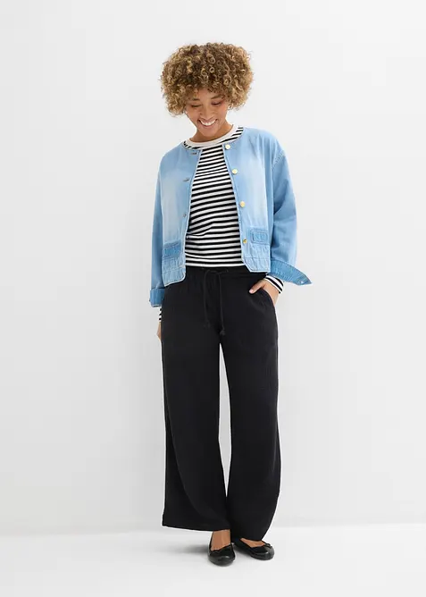 Pantaloni a palazzo in mussola leggera, bonprix