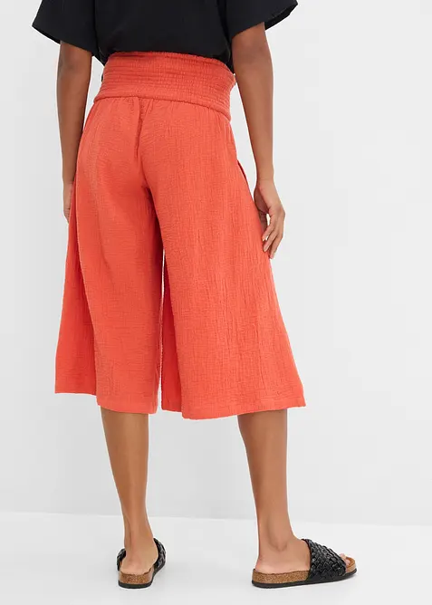 Pantaloni capri in soffice mussola, bonprix