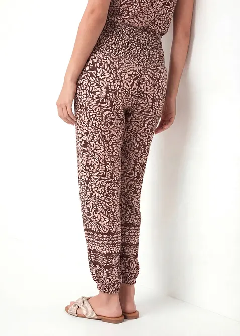 Pantaloni con elastico in vita in viscosa fluida, bonprix