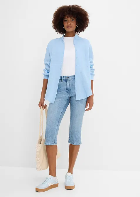 Jeans elasticizzati straight, vita media, bonprix