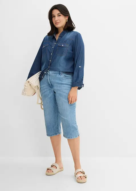 Jeans elasticizzati straight, vita media, bonprix