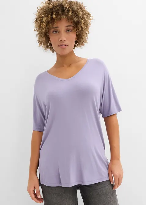 Maglia lunga in misto viscosa, bonprix