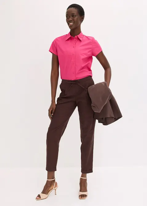 Pantaloni in misto lino, bonprix