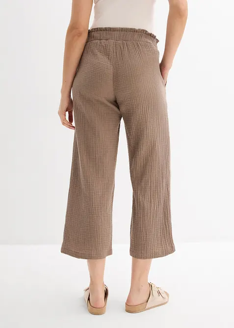 Pantaloni culotte in mussola di cotone, bonprix