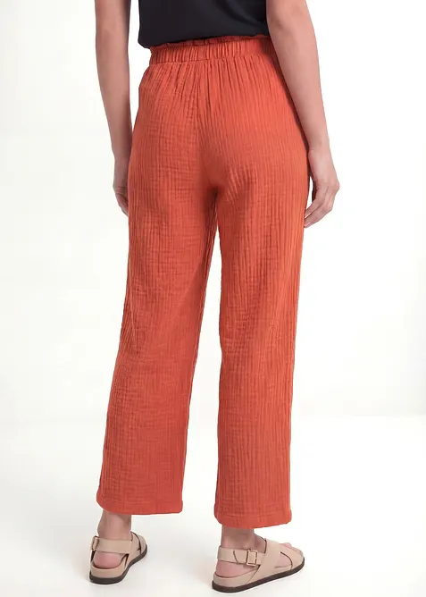 Pantaloni culotte in mussola di cotone, bonprix