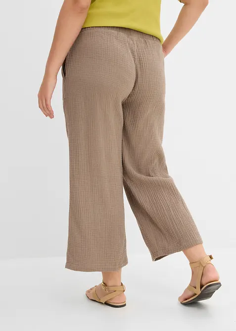 Pantaloni culotte in mussola di cotone, bonprix