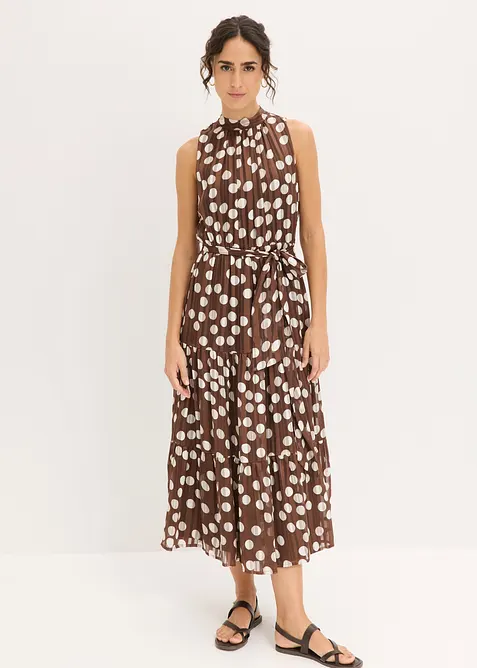 Abito in chiffon con glitter, bonprix