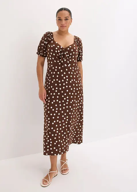 Abito in chiffon con glitter, bonprix