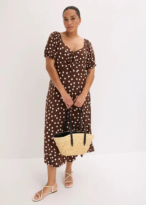 Abito in chiffon con glitter, bonprix