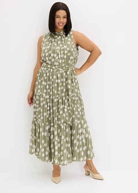 Abito in chiffon con glitter, bonprix