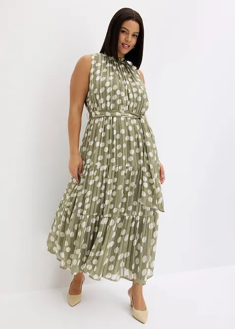 Abito in chiffon con glitter, bonprix