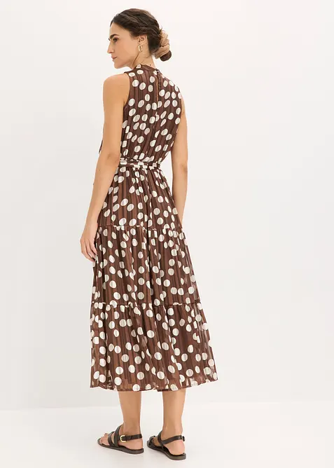 Abito in chiffon con glitter, bonprix