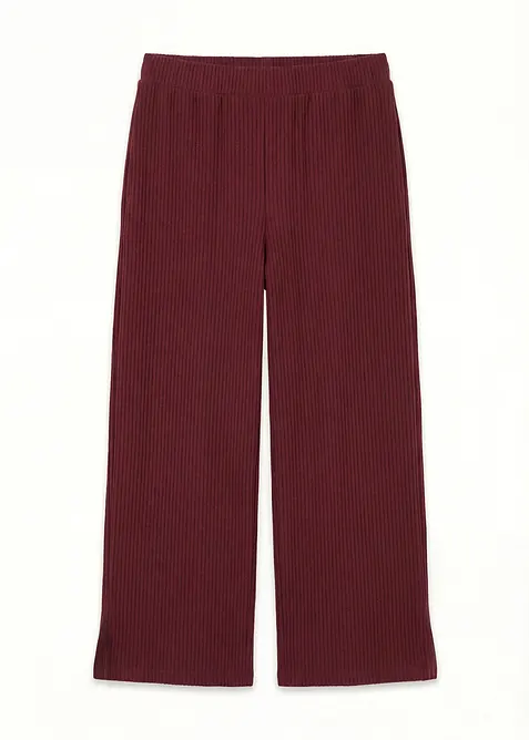 Pantaloni in jersey a coste con elastico in vita, bonprix