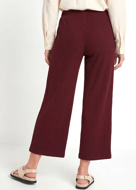 Pantaloni in jersey a coste con elastico in vita, bonprix