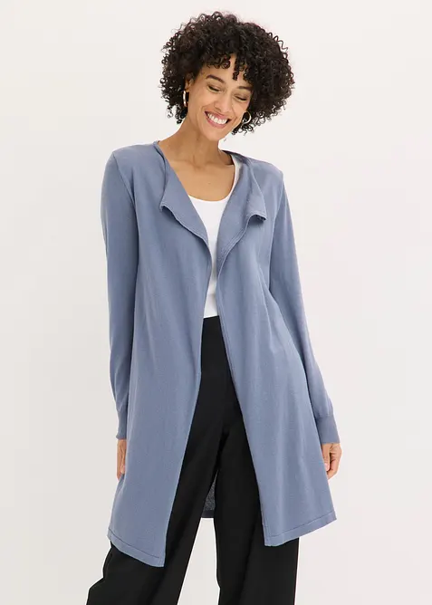 Cardigan lungo in misto cotone, bonprix